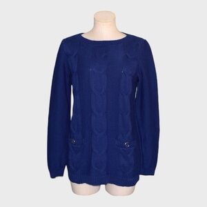 Jones New York Cotton Cable Knit Sweater